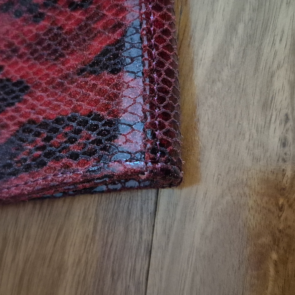 Kate Landry Snake Pattern Leather Clutch - Picture 10 of 11